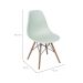 Conjunto com 10 Cadeiras DKR Eames Verde Claro e Madeira