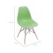 Conjunto com 10 Cadeiras DKR Eames Verde e Madeira