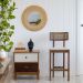 Conjunto com 2 Banquetas Dunas Algodão Bege e Amêndoa