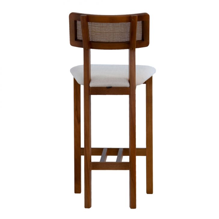 Conjunto com 2 Banquetas Dunas Algodão Bege e Amêndoa