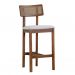 Conjunto com 2 Banquetas Dunas Algodão Bege e Amêndoa