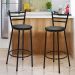 Conjunto com 2 Banquetas Lorena Preto 97 cm