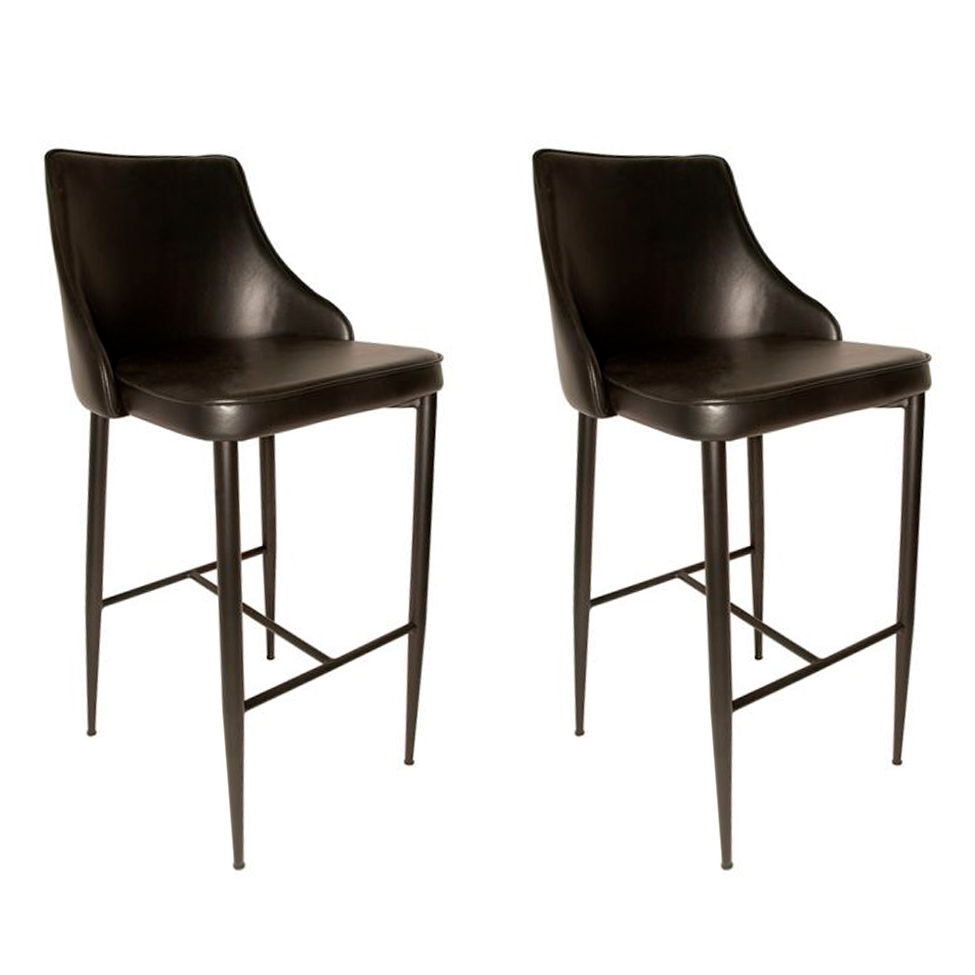 Conjunto com 2 Banquetas Narah Preto