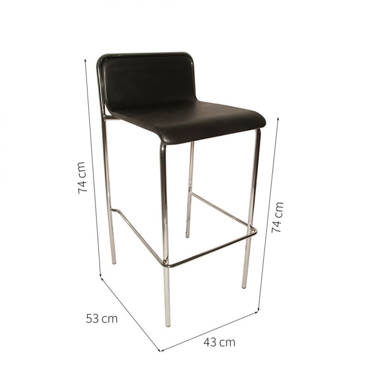 Conjunto com 2 Banquetas Pietro Preto