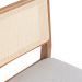 Conjunto com 2 Banquetas Serena com Tela Natural Algodão Cinza Claro e Marrom