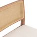 Conjunto com 2 Banquetas Serena com Tela Nogueira Algodão Bege Claro e Marrom