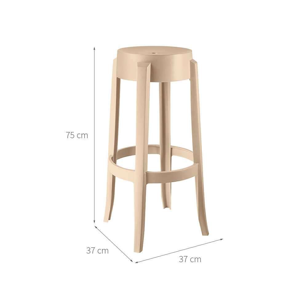 Conjunto com 2 Banquetas Shine Plus Capuccino