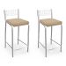 Conjunto com 2 Banquetas Zurique Bege