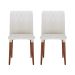 Conjunto com 2 Cadeiras Abbey Linho Off White e Natural