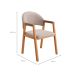 Conjunto com 2 Cadeiras Allegra Linho Bege e Amadeirado