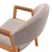 Conjunto com 2 Cadeiras Allegra Linho Bege e Amadeirado