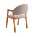 Conjunto com 2 Cadeiras Allegra Linho Bege e Amadeirado
