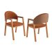 Conjunto com 2 Cadeiras Allegra Linho Terracota e Madeira