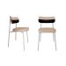 Conjunto com 2 Cadeiras Alloa Polipropileno Areia e Preto