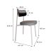 Conjunto com 2 Cadeiras Alloa Polipropileno Cinza Claro e Preto