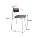 Conjunto com 2 Cadeiras Alloa Polipropileno Cinza Claro e Whisky