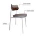 Conjunto com 2 Cadeiras Alloa Polipropileno Cinza Claro e Whisky