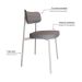 Conjunto com 2 Cadeiras Alloa Polipropileno Cinza e Branca
