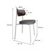 Conjunto com 2 Cadeiras Alloa Polipropileno Cinza e Café