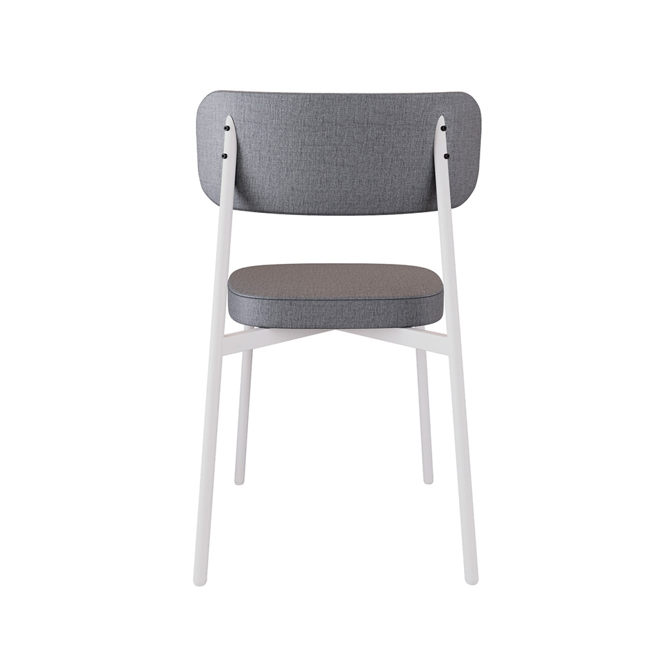 Conjunto com 2 Cadeiras Alloa Polipropileno Cinza e Café