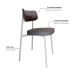 Conjunto com 2 Cadeiras Alloa Polipropileno Cinza e Café