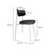Conjunto com 2 Cadeiras Alloa Polipropileno Grafite e Preto