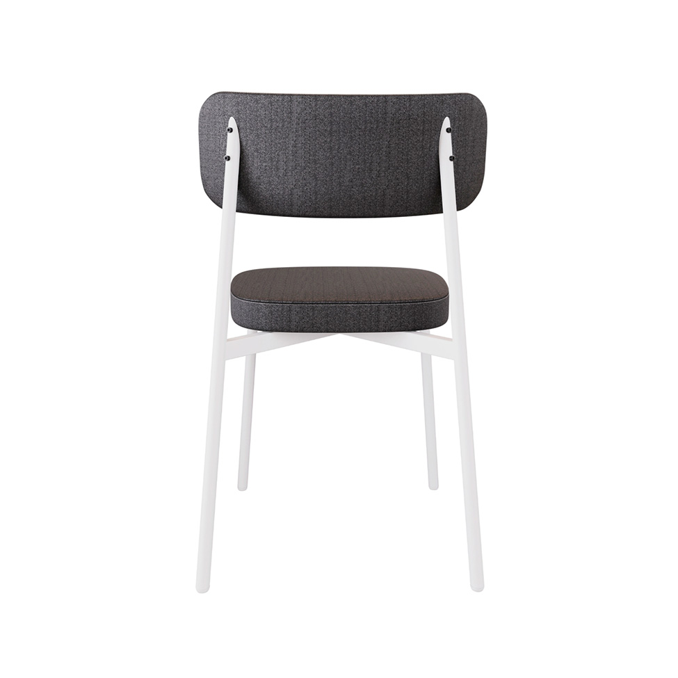 Conjunto com 2 Cadeiras Alloa Polipropileno Grafite e Preto
