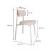 Conjunto com 2 Cadeiras Alloa Polipropileno Palha e Branco