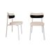 Conjunto com 2 Cadeiras Alloa Polipropileno Palha e Preto