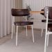 Conjunto com 2 Cadeiras Alloa Revestimento Sintético Café e Branco