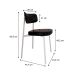 Conjunto com 2 Cadeiras Alloa Revestimento Sintético Preto e Branco