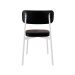 Conjunto com 2 Cadeiras Alloa Revestimento Sintético Preto e Branco