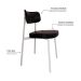 Conjunto com 2 Cadeiras Alloa Revestimento Sintético Preto e Branco