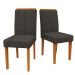 Conjunto com 2 Cadeiras Amanda Linho Grafite e Ype