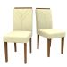 Conjunto com 2 Cadeiras Amanda Suede Animale Off White e Imbuia