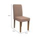 Conjunto com 2 Cadeiras Amanda Veludo Bege e Imbuia