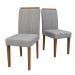 Conjunto com 2 Cadeiras Ana Linho Cinza e Imbuia