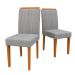 Conjunto com 2 Cadeiras Ana Linho Cinza e Ype