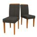 Conjunto com 2 Cadeiras Ana Linho Grafite e Ype