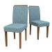 Conjunto com 2 Cadeiras Ana Suede Animale Azul e Imbuia
