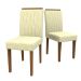 Conjunto com 2 Cadeiras Ana Suede Animale Off White e Imbuia