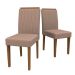 Conjunto com 2 Cadeiras Ana Veludo Bege e Imbuia