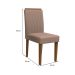 Conjunto com 2 Cadeiras Ana Veludo Bege e Imbuia