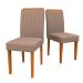 Conjunto com 2 Cadeiras Ana Veludo Bege e Ype