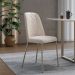 Conjunto com 2 Cadeiras Arcadia Linho Off White e Champagne