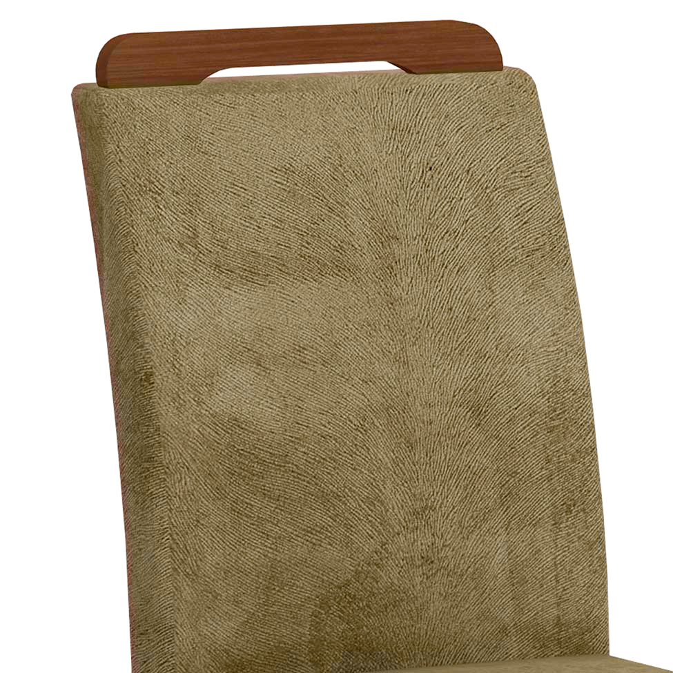 Conjunto com 2 Cadeiras Athenas Suede Animalle Imbuia e Chocolate
