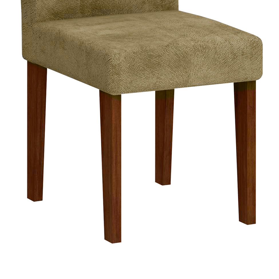 Conjunto com 2 Cadeiras Athenas Suede Animalle Imbuia e Chocolate