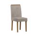 Conjunto com 2 Cadeiras Aurea Chenille Cinza e Cinamomo