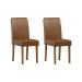 Conjunto com 2 Cadeiras Aurea Revestimento Sintético Ocre e Cinamomo