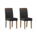 Conjunto com 2 Cadeiras Aurea Revestimento Sintético Preto e Cinamomo